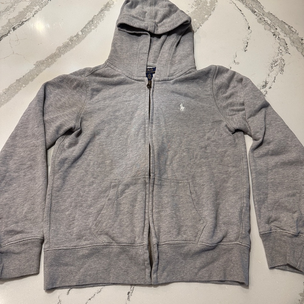 Polo Ralph Lauren youth gray zip up hoodie